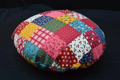 LF802n Teal Red White Yellow Blue Cotton Canvas Round Pillow Case/Cushion Cover - Image 1 of 4