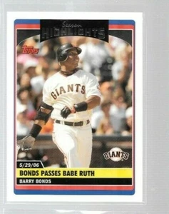 2006 Topps Update Season Highlights Barry Bonds #UH176 Giants - Picture 1 of 1
