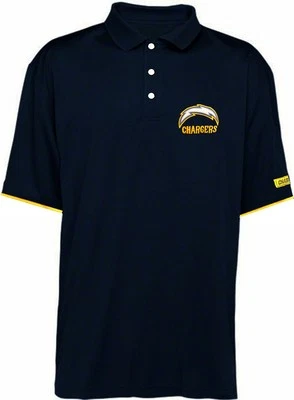 Los Angeles Chargers NFL Mens Cotton Polo Golf Shirt Navy Blue Big Size 3XL - Image 1 of 2