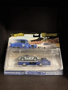 Hot Wheels Premium Team Transport Mercedes-Benz 300 SL & '55 Blaues Wunder #70 - Picture 1 of 1