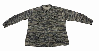 Chaqueta Rothco BDU Para Hombres XL Tigre Rayas Camuflada Ripstop Inclinada Bolsillo Militar DEFECTUOSA Foto 1 de 4