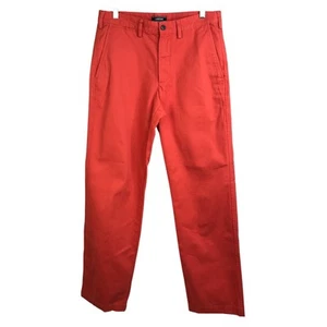 Lands End Chinos Pants Mens Size 31 Orange Red Traditional Fit Flat Front - Picture 1 of 7