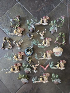 Vintage Lot of 25 Whimsical Woodland Christmas Squirrels, Deer, Birds, Acorns - Picture 1 of 10