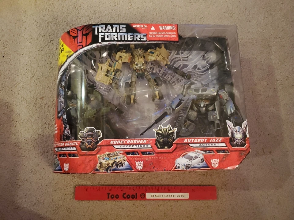 Transformers 2007 Movie Deluxe Class Jazz Bonecrusher Brawl 3 Pack New - Image 1 of 1