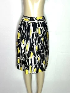 DANA BUCHMAN VINTAGE 100% SILK BLUE GREEN MULTI COLOR PRINT WRAP SKIRT 12 - Picture 1 of 3