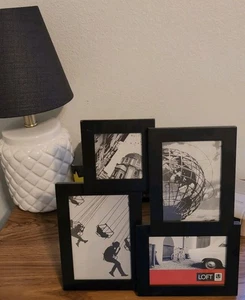 Black Collage Picture Frame w/ 4 Openings for 4x6 Photos - Picture 1 of 7