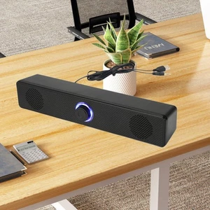 Haut-parleur d'ordinateur filaire, barre de son, haut-parleur stéréo pour - Afbeelding 1 van 7