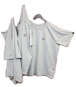 3X Carhartt FR 2112 Cat 2 Short Sleeve Tee Shirt XL GRAY FIRE REISTANT PREOWNED - Picture 1 of 11