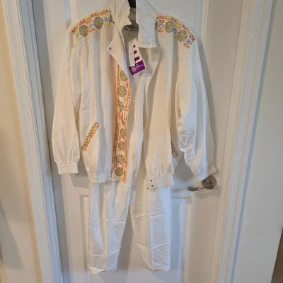 Impresionante Nuevo Conjunto de Pantalones Silk Team Effort Oleg Cassini Foto 1 de 4