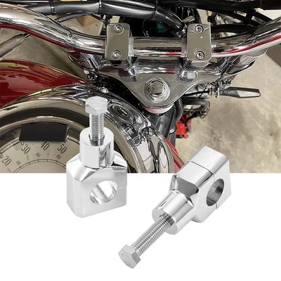 Chrome 1" Handlebar Risers for Honda Shadow VT ACE Aero Spirit VLX 600 750 1100 - Image 1 of 4