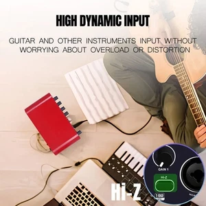 USB Audio Interface 24bit for Guitar Recording with Loopback and Portable Size - Afbeelding 1 van 12