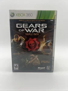Gears of War Triple Pack Microsoft Xbox 360, 2011 completo CIB con manuale testato - Foto 1 di 3