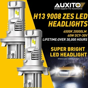 9008 H13 ZES LED Headlight Conversion Kit 60W 20000LM High Low Beam Bulbs 6500K - Imagen 1 de 9
