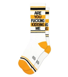 ARE YOU F***ING KIDDING ME Calzini di Gumball Barboncino Unisex Calzini Crew Palestra a Costine - Foto 1 di 4