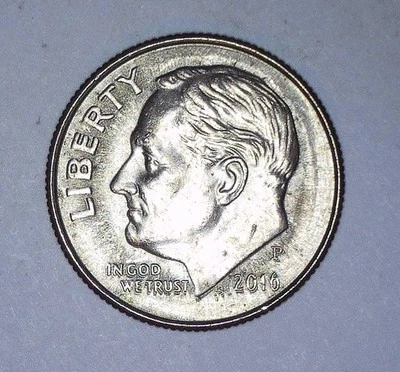 2016-P US  Roosevelt Dime, Obverse and Reverse Die Chips - Image 1 of 4
