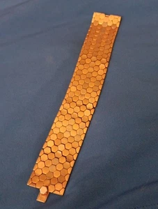 TRIFARI WABEN ARMBAND 7 1/4" VERGOLDET DES PAT#143349 A PHILIPPE 1940er - Bild 1 von 12