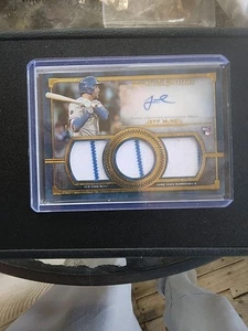 2019 Topps Museum Collection Sig Swatches Rok Gold #SSTA-JM Jeff McNeil 5/5 ๐ - Picture 1 of 4