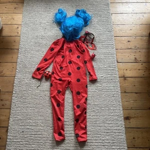 Miraculous Ladybug Kostüm - Alter 7-8 Figur YO YO Perücke Kwami - Bild 1 von 11