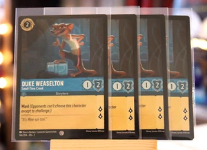 Disney Lorcana Playset - Duke Weaselton Small-Time Crook - 146/204 NON-Foil x4 - Picture 1 of 1