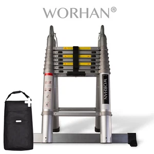 WORHAN® Escalera Telescopica 5.0m Multifuncion Plegable Tijera ANILLOS ALUMINIO+ - Imagen 1 de 11