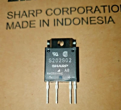 SHARP S202S02F - 230V - 8A - Solid State Relay - SSR - Elektronisches Lastrelais - Bild 1 von 2