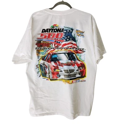 Camiseta NASCAR 2003 Daytona 500 The Great American Race 2 Caras Gráfico Talla XL Foto 1 de 4