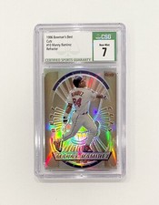 Bowman's Best 1996 Best Cuts Refractor Manny Ramirez CSG 7 Uncut Indians