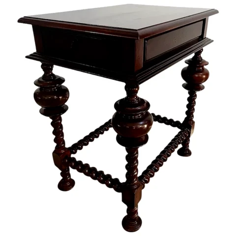 Side Table Gothic style Barley twist Legs Drawer By Uttermost Furniture Cover