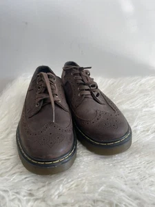 Dr. Martens Brown Lace Up Combat Boot Mens Size 8 AW004 Air Wair - Picture 1 of 11