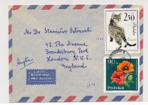 Cubierta de correo aéreo Polonia D030521 1967 Cracovia Inglaterra - Imagen 1 de 2