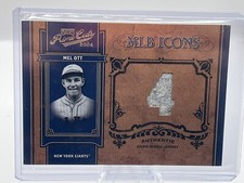 2004 Playoff Prime Cuts MLB Icons #53 Mel Ott Patch Giants MISSING Serial #