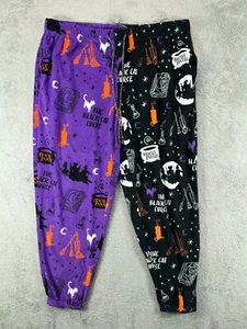 Disney Hocus Pocus Schlafhose Damen Large Jogginghose lila schwarz Fleece Pull On - Bild 1 von 9