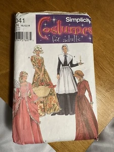 Simplicity 5041 Costume Pattern Puritan, Prairie18th &19th Century sz N 10,12,14 - Picture 1 of 6