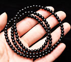 5.1mm Top Quality Natural Black Tourmaline Crystal Beads Bracelet AA