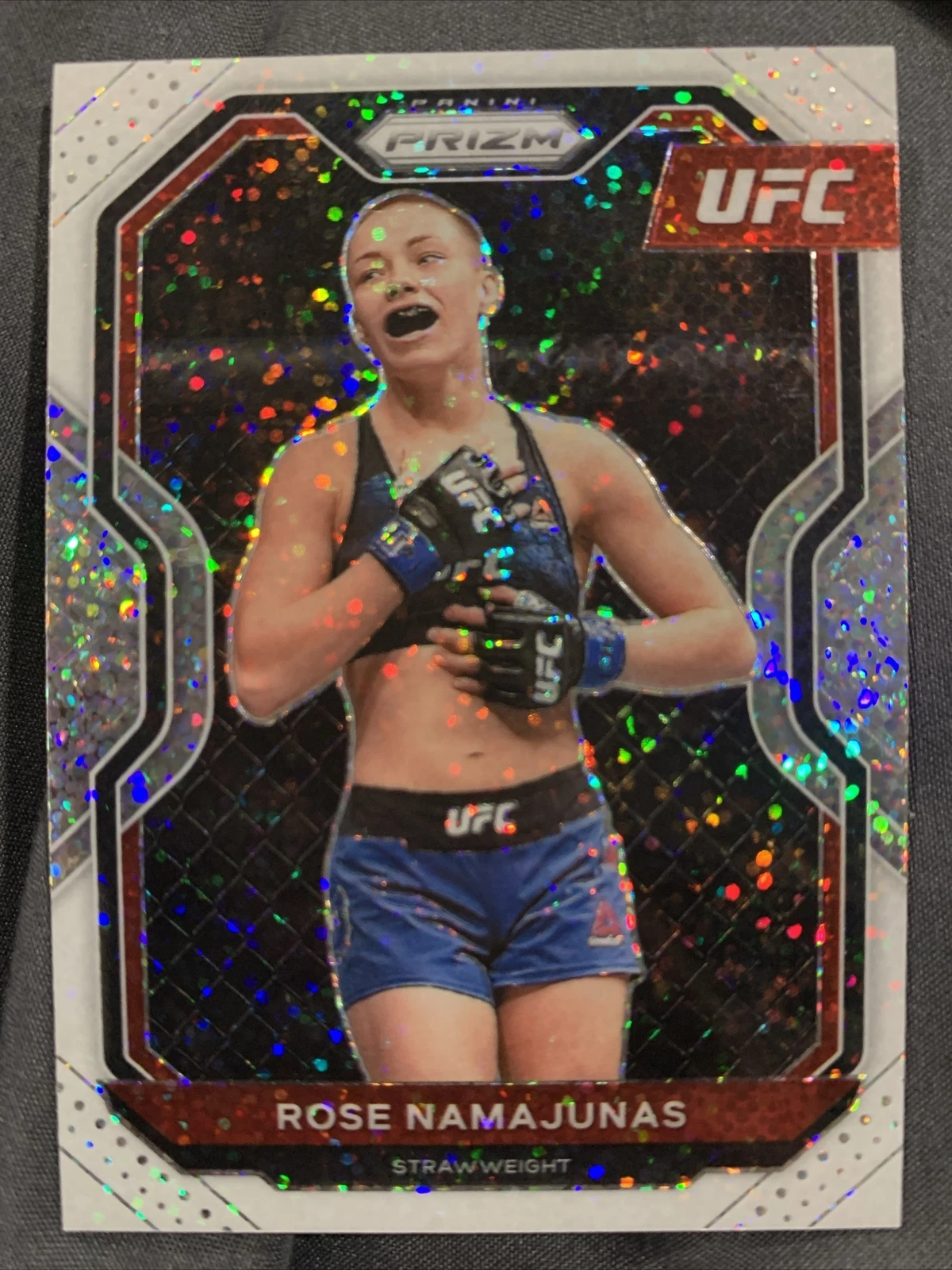 CF - ROSE NAMAJUNAS 2021 PANINI PRIZM UFC #31 WHITE SPARKLE SSP