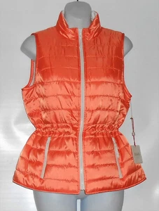 Rafaella Sport Petite Full Zip Puffer Vest Apricot Spice PL NWT MSRP $65.00 - Picture 1 of 2
