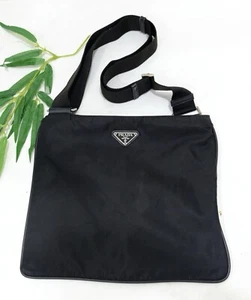 Authentic Vintage Prada Black Nylon Crossbody Bag - Picture 1 of 14