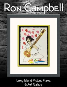 Ron Campbell The Beatles Sargento Pepper George Harrison Firmado Giclee Impresión Enmarcada - Imagen 1 de 5