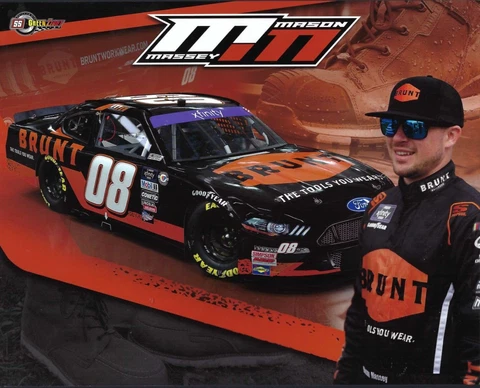 2023 MASON MASSEY "BRUNT TOOLS" #08 NASCAR XFINITY SERIES POSTCARD Cover