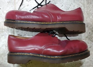 ULTRA RARE VINTAGE DOC MARTENS OXBLOOD COLOR STEEL TOE LOW BOOTS MEN'S SIZE US9 - Picture 1 of 12