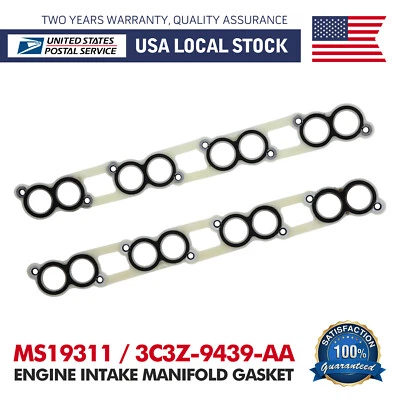 For Ford Econoline Super Duty 6.0L Intake Gasket 2 Piece Set OEM 3C3Z-9439-AA - Изображение 1 из 4