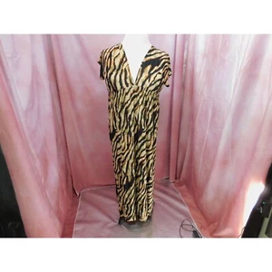 Rhapsody Exotic Animal Print Maxi Dress Women XL Brown Black - Picture 1 of 8