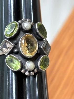 Nicky Butler sterling silver multi gemstone ring size 9 - Image 1 of 4