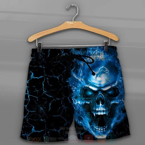 Detroit Lions Mens Beach Board Shorts Summer Quick Dry Swim Trunks Fans Gift Cover