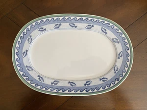 Villeroy & Boch Corsica Switch 3 Oval Fish Waves Platter 12 3/8" Long - Picture 1 of 11