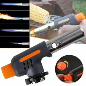 Butane Kitchen Cooking BBQ Blow Torch Refillable Torch Lighter Adjutsable Flame - Picture 1 of 12