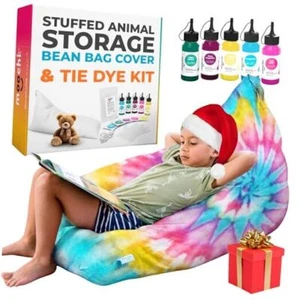 Stuffed Animal Storage - Tie Dye Stuffed Animal Bean Bag Storage Kit, Extra - Picture 1 of 7