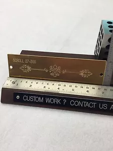 #27-385 PLANTILLA DE DESPLAZAMIENTO MAESTRO PARA NUEVO GRABADOR HERMES GRABADO LATÓN SÓLIDO - Imagen 1 de 10