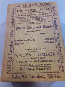 ANTIQUE 1924 GLOUCESTER MASSACHUSETTS DIRECTORY BOOK IUC HTF - Picture 1 of 24
