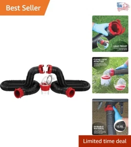 Compact 20-Foot Dominator RV Sewer Hose with Leak-Proof ClearView Adapter - Picture 1 of 10